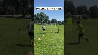 Passing amp Finishing Drill soccer football elite drills training youth [upl. by Stier]