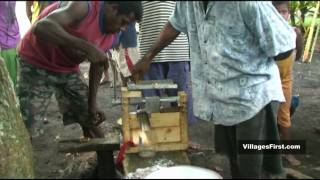 Hand cranked coconut oil press [upl. by Isidoro254]