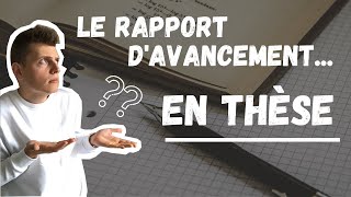 LE RAPPORT DAVANCEMENT EN DOCTORAT [upl. by Erej]