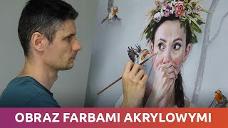 Jak namalować obraz farbami akrylowymi [upl. by Ahserkal]