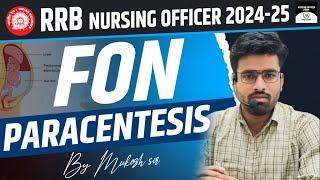 Paracentesis  RRB Nursing Officer 2024  FON Paracentesis  MCQs  By Mukesh sir [upl. by Intruoc]