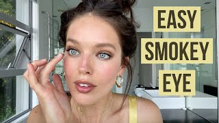 Natural  Easy Brown Smokey Eye Makeup Tutorial  Emily DiDonato [upl. by Amrac]