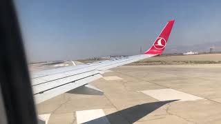 Take off from Cyprus Ercan Airport with Turkish Airlines B737 [upl. by Lamrej]