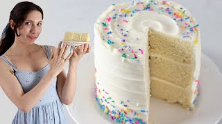 Easy Vanilla Butter Cake Recipe [upl. by Hobbie291]