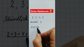 Easy Noten berechnen mathe mathematikfee mathenote zeugnisnote zwischennote [upl. by Eloise]