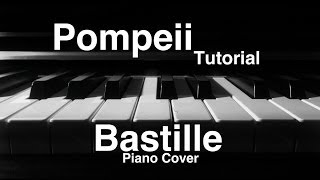 Pompeii Bastille Piano Cover Tutorial [upl. by Ahsikat]