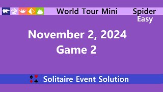 World Tour Mini Game 2  November 2 2024 Event  Spider Easy [upl. by Anitsyrhc]