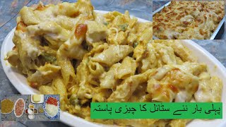 White Sauce Pasta with Cheese  Spicy Delicious dish  Urdu amp Hindi  by Sanas Kitchen [upl. by Atnek214]