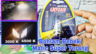 🔥Lampu Halogen Motor Paling Terang Aspira Exposio 35 Watt Untuk Hujan Kabut dll✅️ [upl. by Krahling]