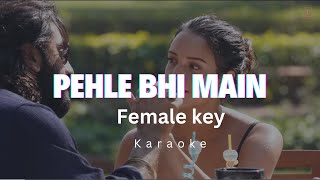 Pehle bhi mai  Female key  Karaoke  Animal  Vishal Mishra  Raj Shekhar [upl. by Ecirpac269]