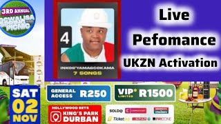 Inkosi Yama Gcokama live pefomance e UKZN kwi Gcwalisa Spring Picnic all white activation [upl. by Howenstein]