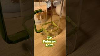 Ice Pistachio Latte video coffeetime coffeemaking food shortvideo shorts short video [upl. by Narib]