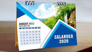 Professional Desk Calendar Design Free PSD [upl. by Aramahs963]