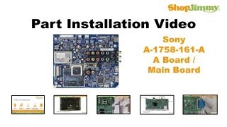 SONY TV Repair KDL55 Main Boards Replacement Guide for Sony LCD TV Repair [upl. by Piderit287]