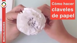 Cómo hacer claveles de papel [upl. by Mohamed589]