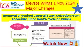 TCS Elevate Wings 1 November 2024 Cycle Major Changes  Wings 1 lattest update  tcselevatewings1 [upl. by Hukill449]