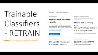 How to Retrain a Trainable Classifier [upl. by Masterson]