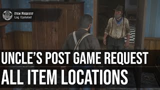 Uncles Camp Item Request Locations Post Game  Red Dead Redemption 2 [upl. by Nasas]