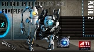 Portal 2 on ATI Mobility Radeon HD 3470 512MB  HD [upl. by Monika]