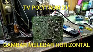 TV POLYTRON SLIM 21 INCH GAMBAR MELEBAR HORIZONTAL [upl. by Antoinetta]