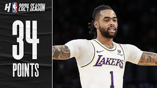 DAngelo Russell PUTS ON A SHOW 34 PTS amp 8 AST vs Blazers 🔥 FULL Highlights [upl. by Ezirtaeb]