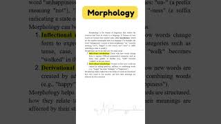 Morphology Language and Linguistics Instant Essay Exam Success ARsummaryguidance shorts Viral [upl. by Rento]