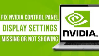 How To Fix Nvidia Control Panel Display Settings Missing Or Not Showing [upl. by Arrehs]