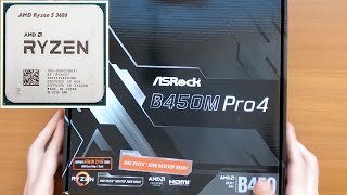 Сборка ПК на ASROCK B450M PRO4 и AMD Ryzen 5 3600 16GB DELL NVIDIA Quadro P220 [upl. by Atte298]