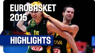 Serbia v Lithuania  SemiFinal  Game Highlights  EuroBasket 2015 [upl. by Chrisse262]