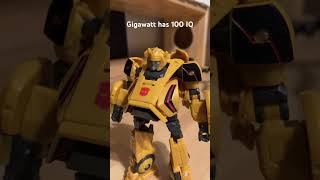 Gigawatt has 100 IQ transformers bumblebee gigawatt backtothefuture smart 100IQ [upl. by Hosbein392]