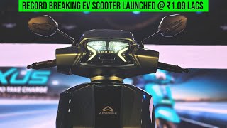 Record Breaking Scooter Ampere Nexus Launched 136 km IDC Range  ₹109 lacs  93 kmph Top Speed [upl. by Rothstein]