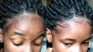 HOW I LAY MY STUBBORN EDGES WITH BRAIDS 4C NATURAL HAIR Dimples Bailey [upl. by Omar]