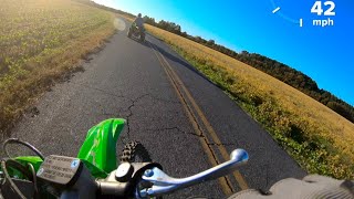 2023 Kawasaki kx450F Blazing Down Backroads [upl. by Perkoff]