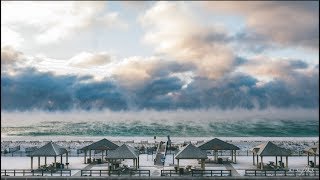 Arctic Sea Smoke in Florida Epic Sea Smoke Timelapse 4k  Pensacola Beach Florida [upl. by Crowley]