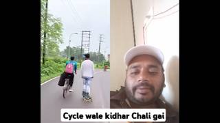 Cycle wali ladki reactionfunny stunt comedy cycle publicreaction youtubeshorts cartoon [upl. by Schaper]