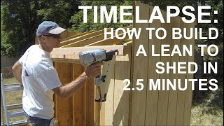 How To Build A 4x8 Lean To Shed In 2 Minutes 35 Seconds [upl. by Oinotna]