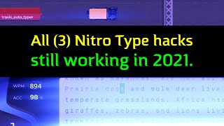 All 3 Nitro Type hacks that are still working today 2021 [upl. by Yanehc]