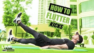 How To Do FLUTTER KICKS  Exercise Demonstration Video and Guide [upl. by Haek]