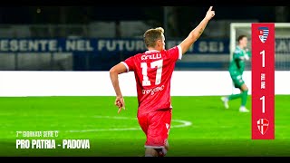 Pro PatriaPadova 11 highlights  7° Giornata Serie C 20242025 [upl. by Alemrac83]