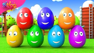 Surprise Eggs Kids Song  Colorful Eggs  BluLoo Nursery Rhymes amp Kids Songs [upl. by Kroll]