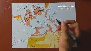 Drawing Diablo Maou Kid Isekai Maou To Shoukan  Draw Top Character Anime [upl. by Michaelina]