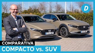 SUV o compacto ¿qué es mejor Mazda CX30 vs Mazda 3  Diariomotor [upl. by Anilac]