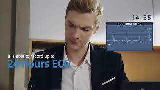 HeartView ER1  24 timers EKG monitor med kunstig intelligens VIATOMWELLUE [upl. by Coben]