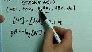 Calculate pH of a Strong Acid [upl. by Eenot]