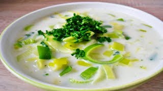 Rezept Porreesuppe schnell und einfach selber machen  vegetarisch  Leek Soup [upl. by Thanos295]