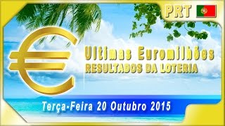 Euromilhões loteria últimos resultados terçafeira 20 de outubro [upl. by Leroy892]