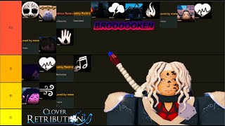 official build tier list in clover retribution [upl. by Eseret986]