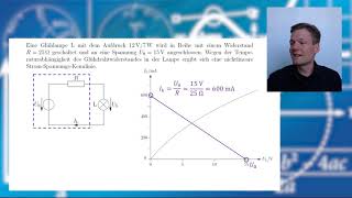 Übungsaufgabe  Arbeitspunkt am nichtlinearen Bauelement a341 [upl. by Atteynod]
