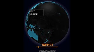 3D Visualization of COVID19 Around The Globe  by Cara Cai ITPNYU 2024 [upl. by Edd]