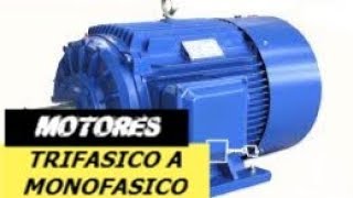 COMO TRANSFORMO UN MOTOR TRIFASICO A MONOFASICO  THREE PHASE MOTOR TO SINGLE PHASE [upl. by Okramed]